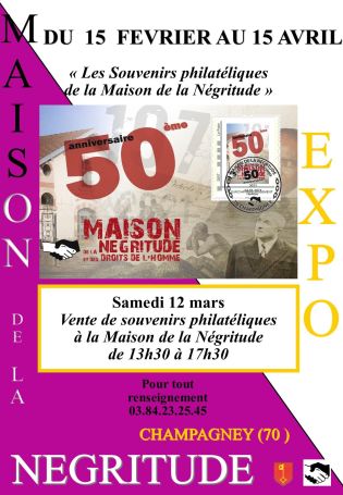 Exposition temporaire "les souvenirs philatéliques de la Maison de la Négritude"